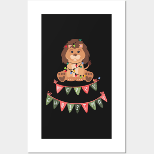 Christmas Lion Posters and Art